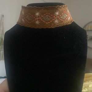 NWT!!! Free people In My Feelings BROWN Choker WOW!